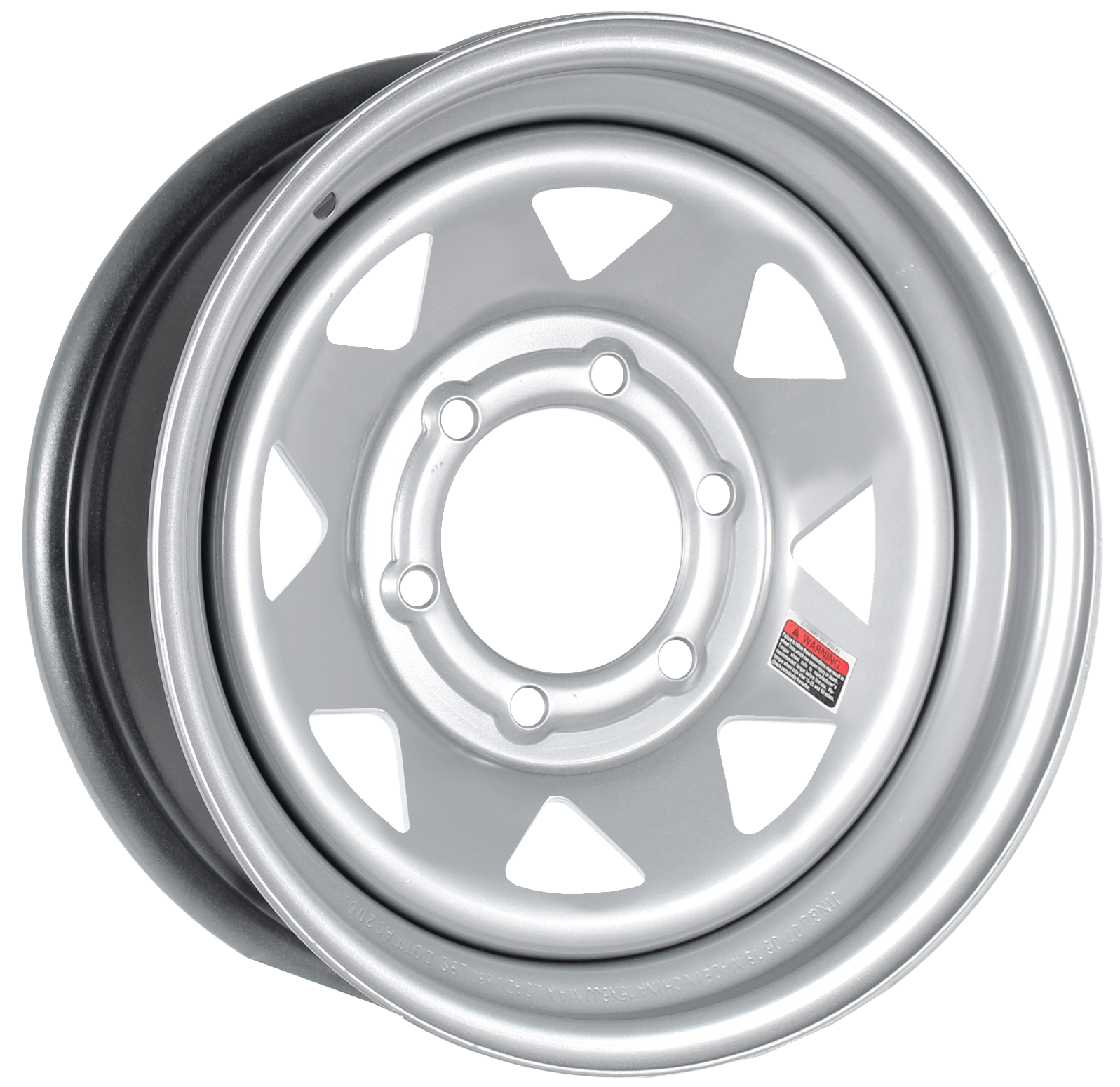 16x6 65.5 Silver Spoke Steel Wheel Trailer. Set. Go!