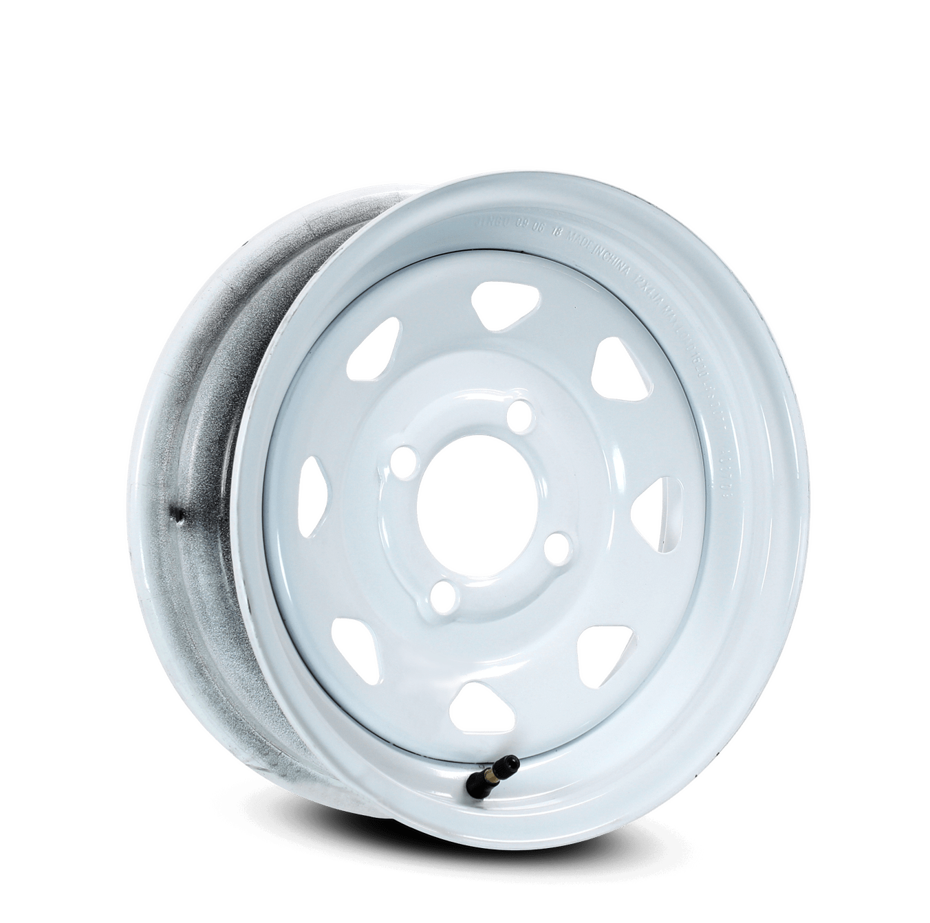 12x4 44 White Spoke Steel Trailer Wheel Trailer. Set. Go!