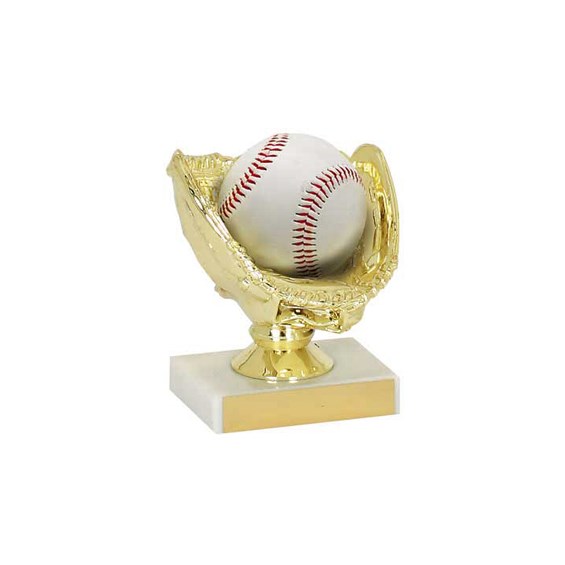 43/4" Baseball Holder Trophy Gold Awards International