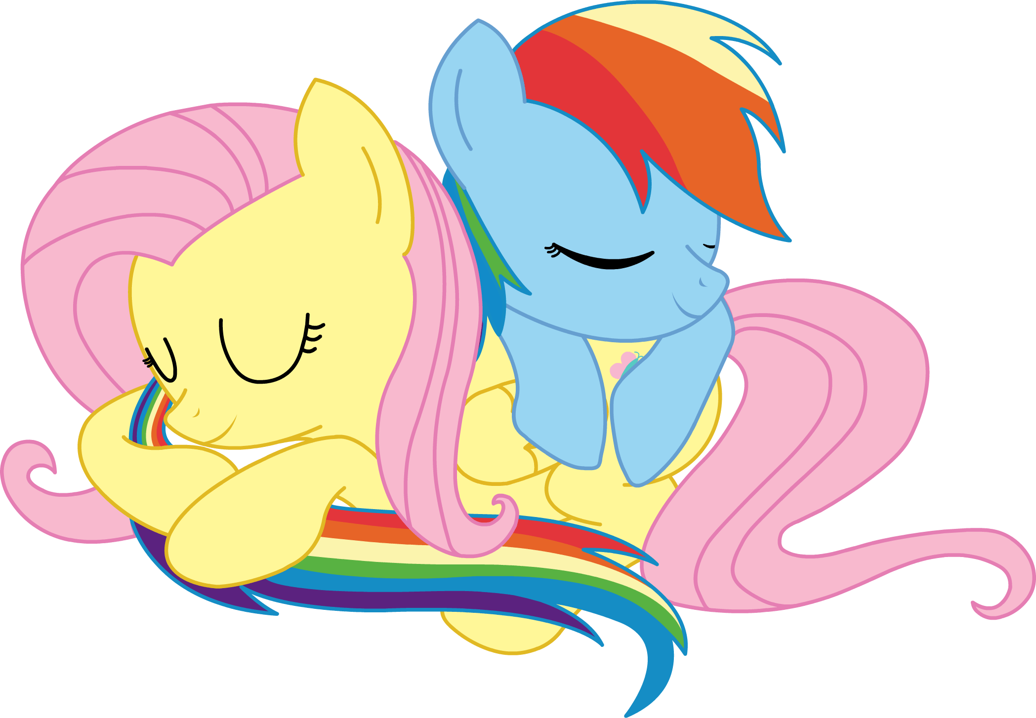 fluttershy and rainbow dash drawn by fluttershyluv Bronibooru