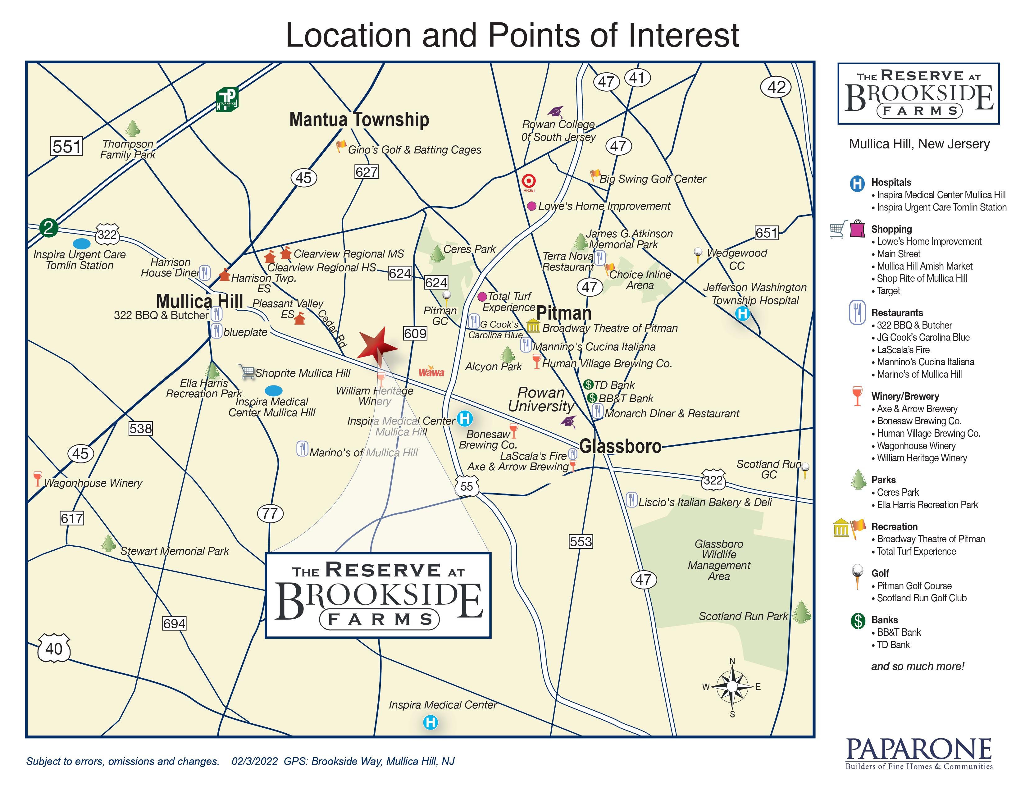 The Reserve at Brookside Farms Mullica Hill NJ New Home Community