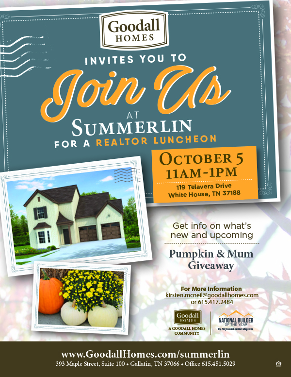 Goodall Homes invites you to Join Us at Summerlin for a Realtor