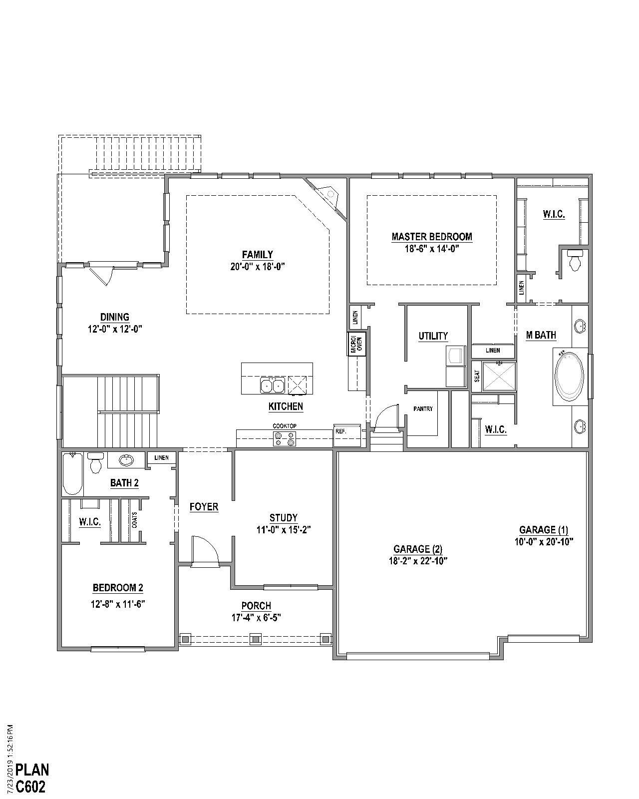 Plan C602 Floor Plan American Legend Homes