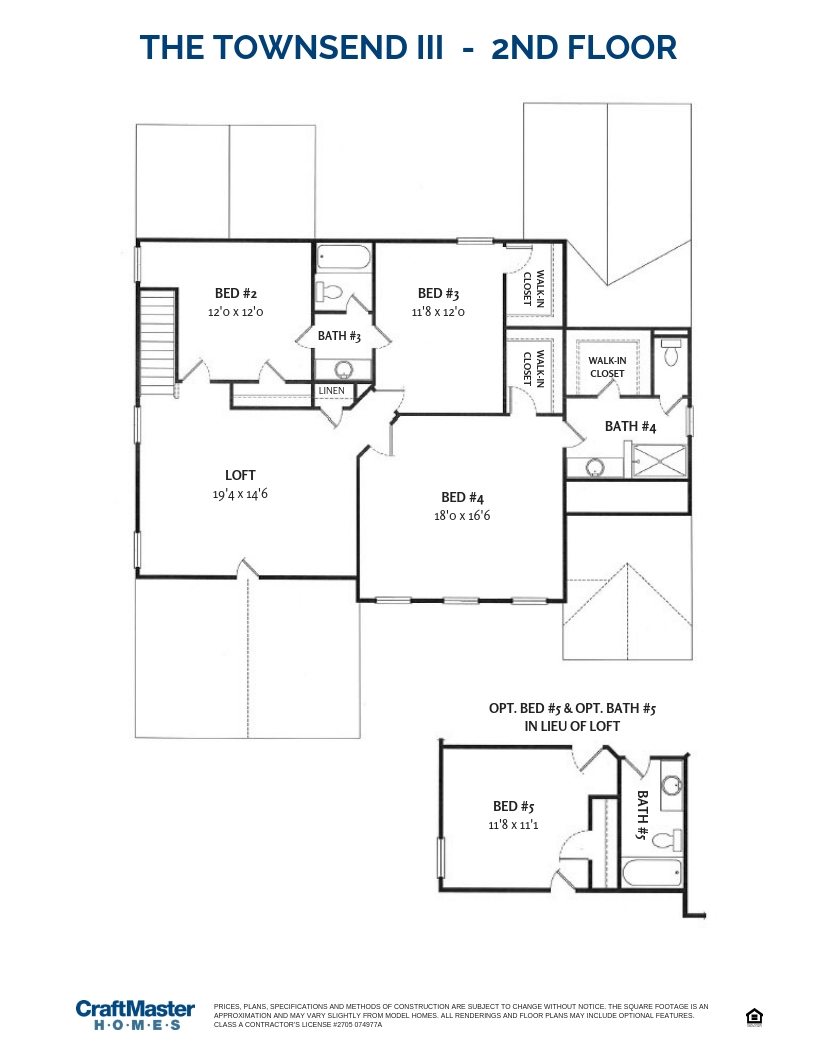 The Townsend III Floor Plans CraftMaster Homes