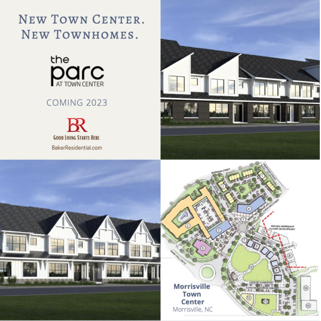 We’re bringing townhomes to the new Morrisville Town Center! Baker