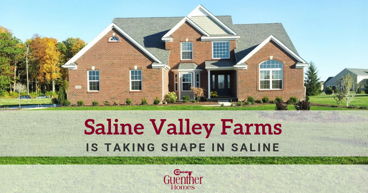 Saline Valley Farms is Taking Shape in Saline Guenther Homes
