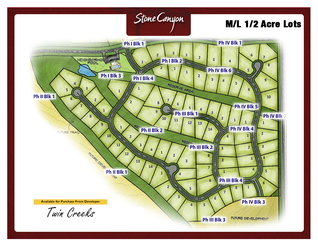 Twin Creeks II Neighborhood Stone Canyon