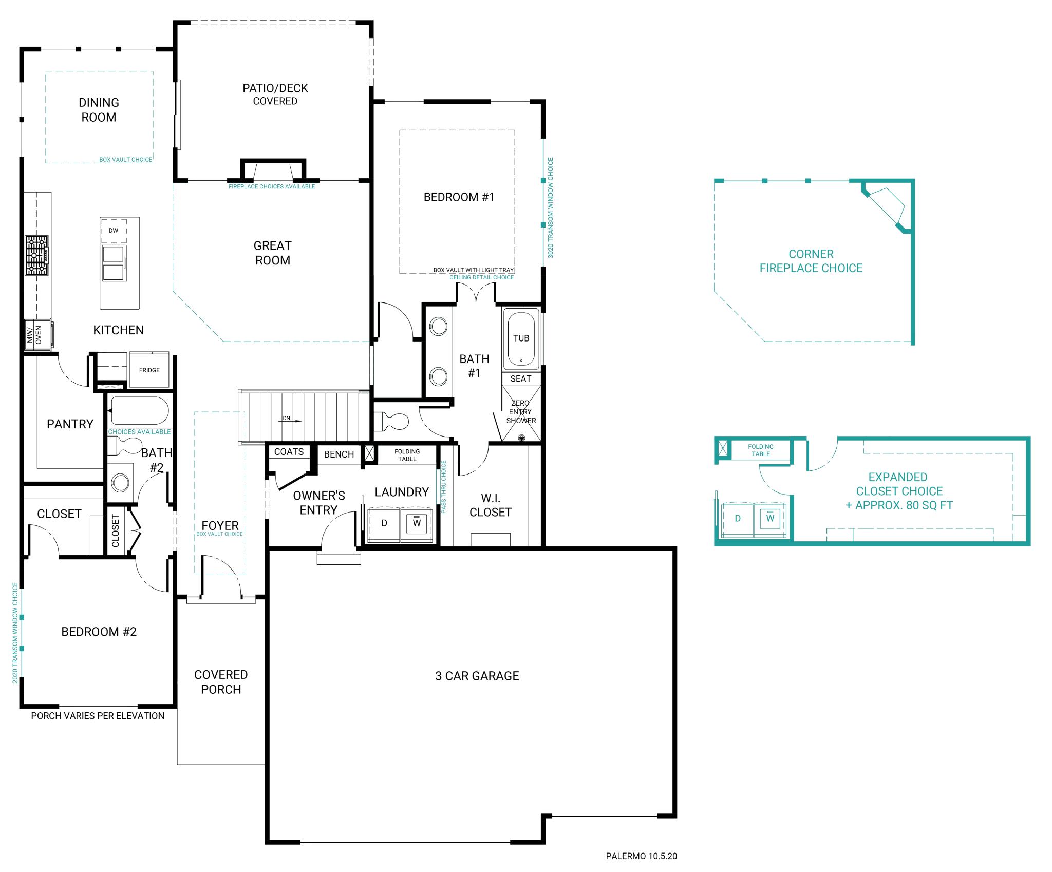 The Palermo Floor Plan Home Builder in KC and IA Summit Homes KC