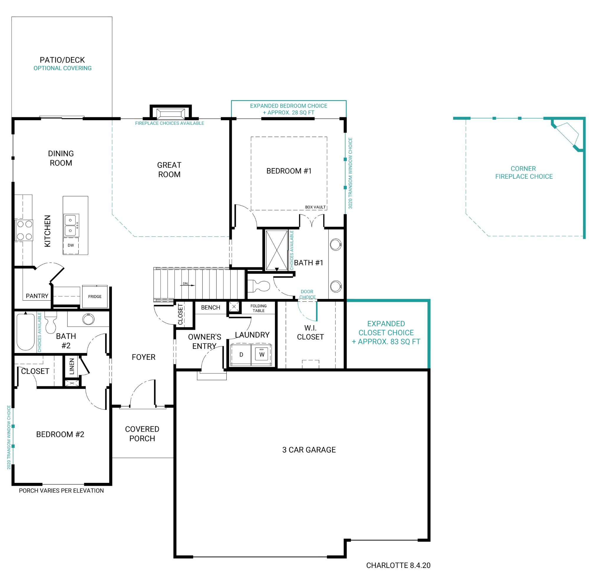 The Charlotte Floor Plan Home Builder in KC and IA Summit Homes KC