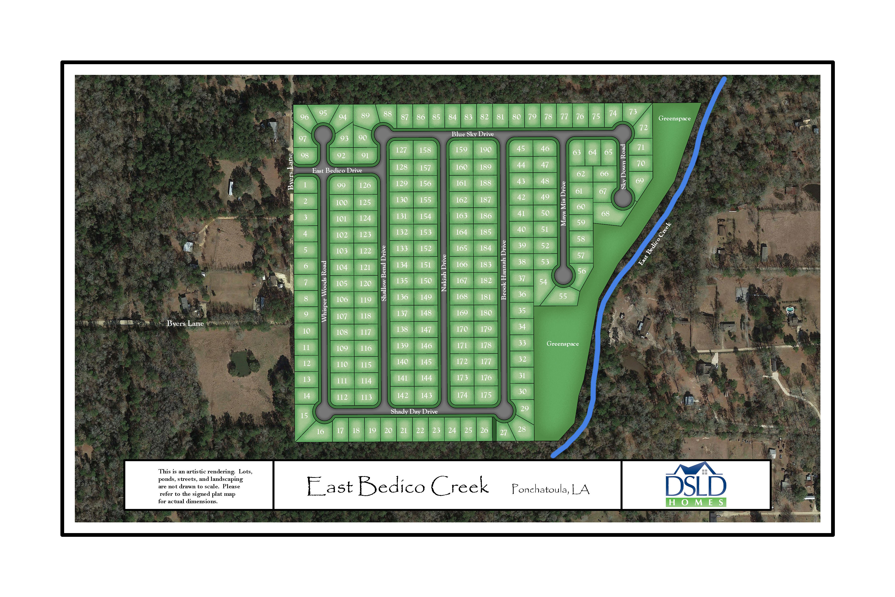 East Bedico Creek DSLD Homes New Homes in Ponchatoula LA
