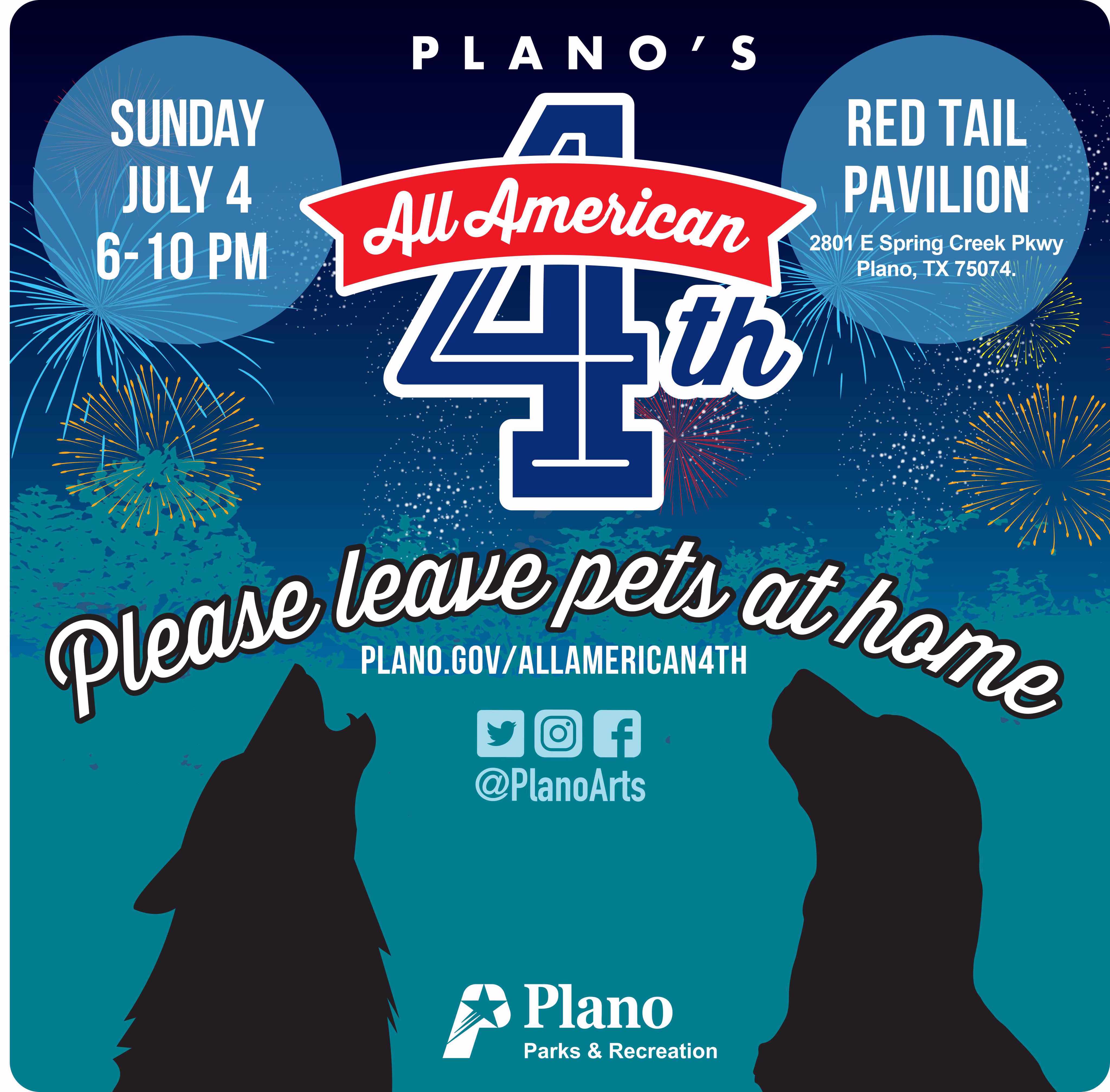 All American 4th and Fireworks Show Plano July 4th, Open at 600PM