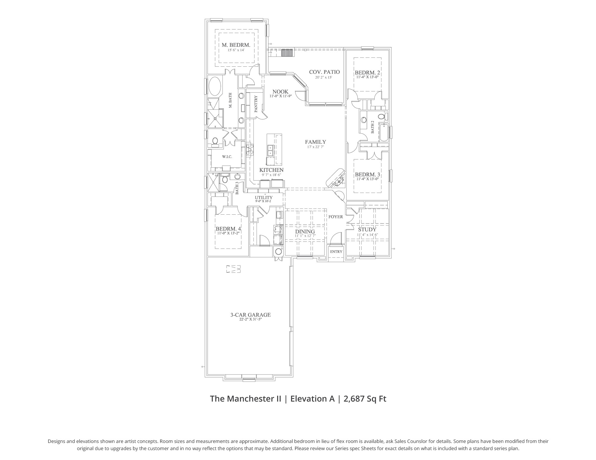 Manchester II Floor Plan in DFW Our Country Homes