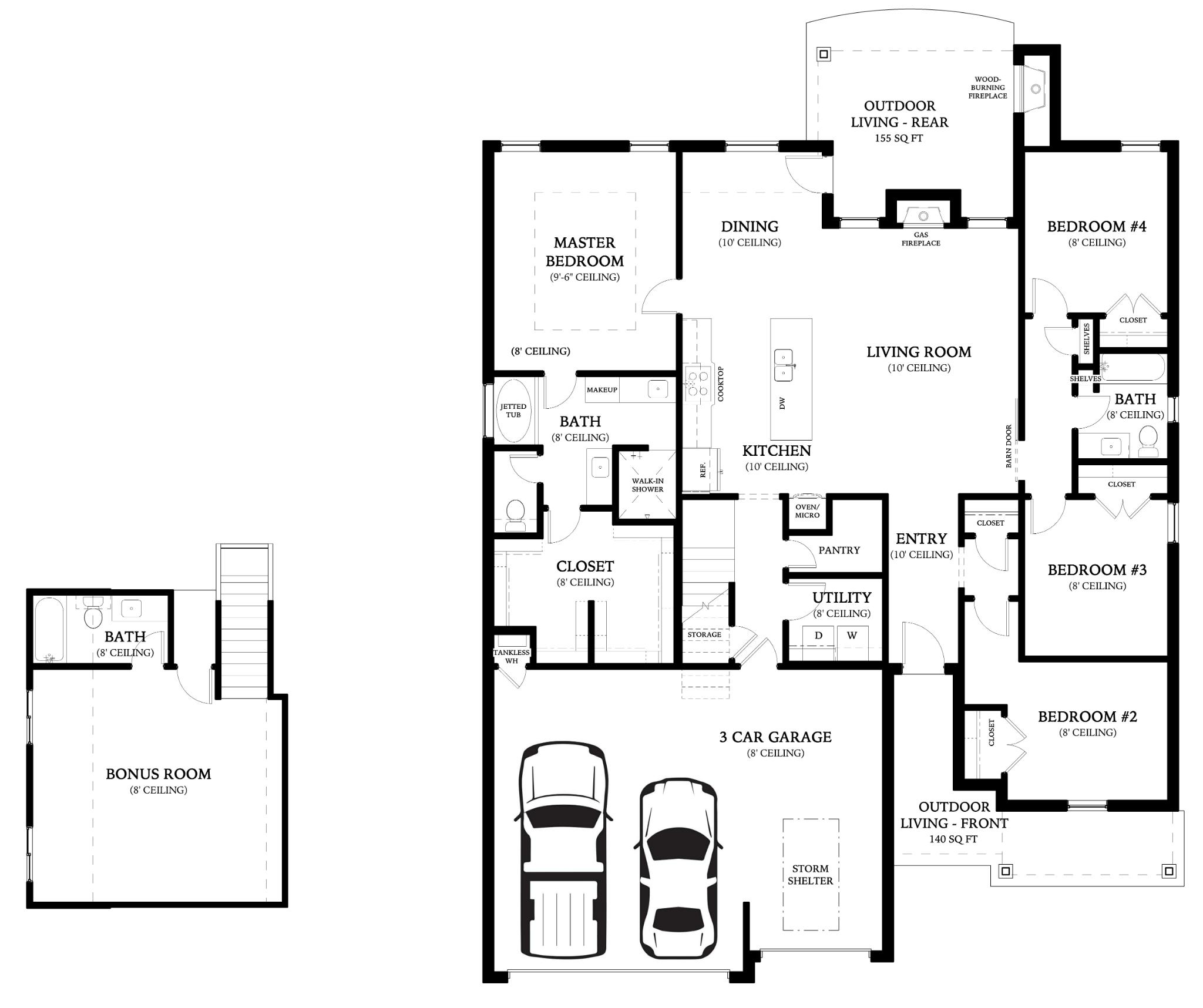 The Blue Spruce Bonus Room 1 Floor Plan Homes by Taber