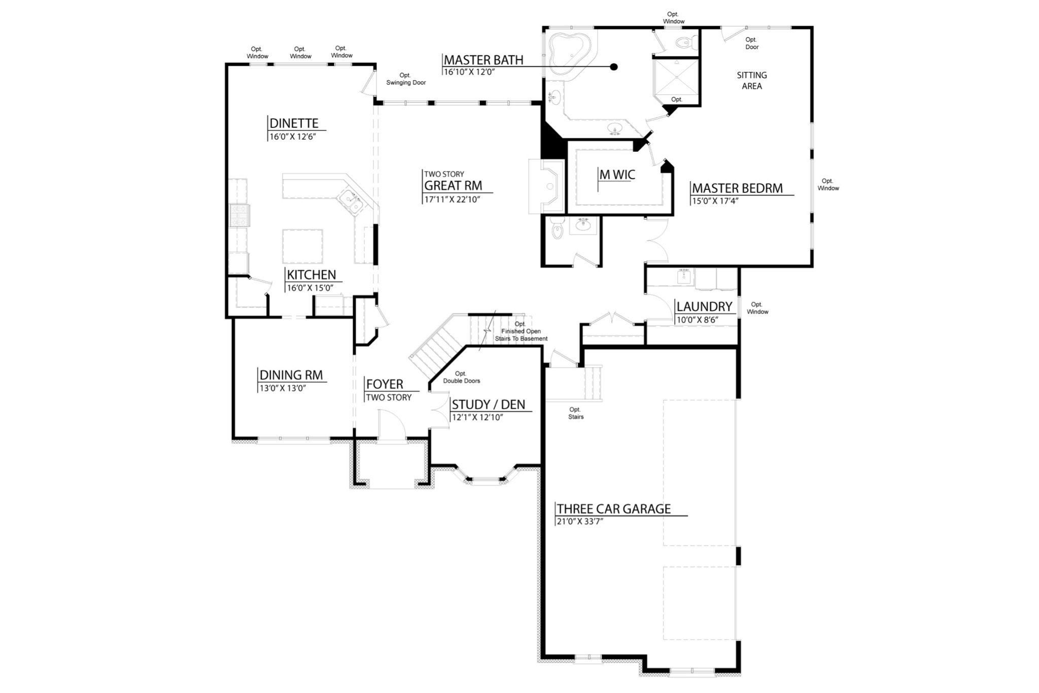 The Allison Floor Plans DJK Custom Homes