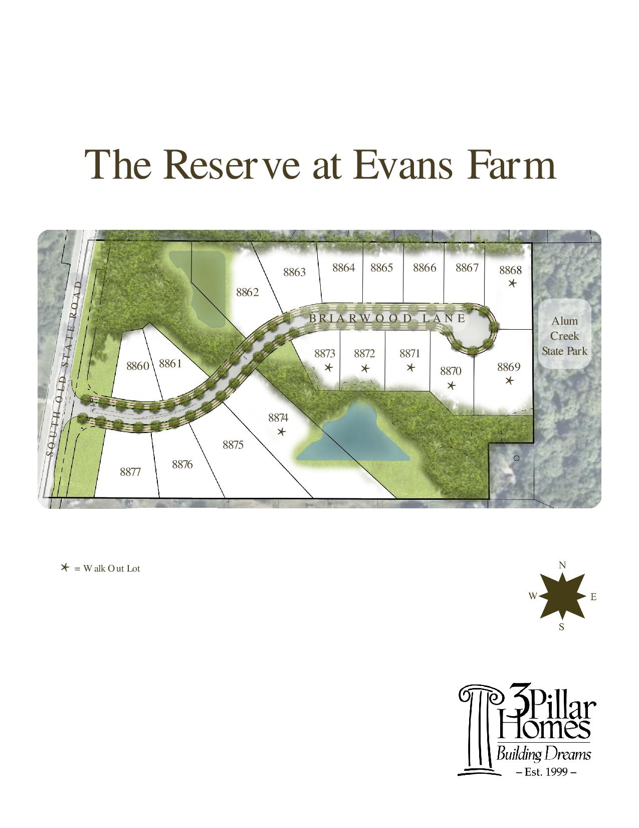 The Reserve at Evans Farm Community Map 3 Pillar Homes