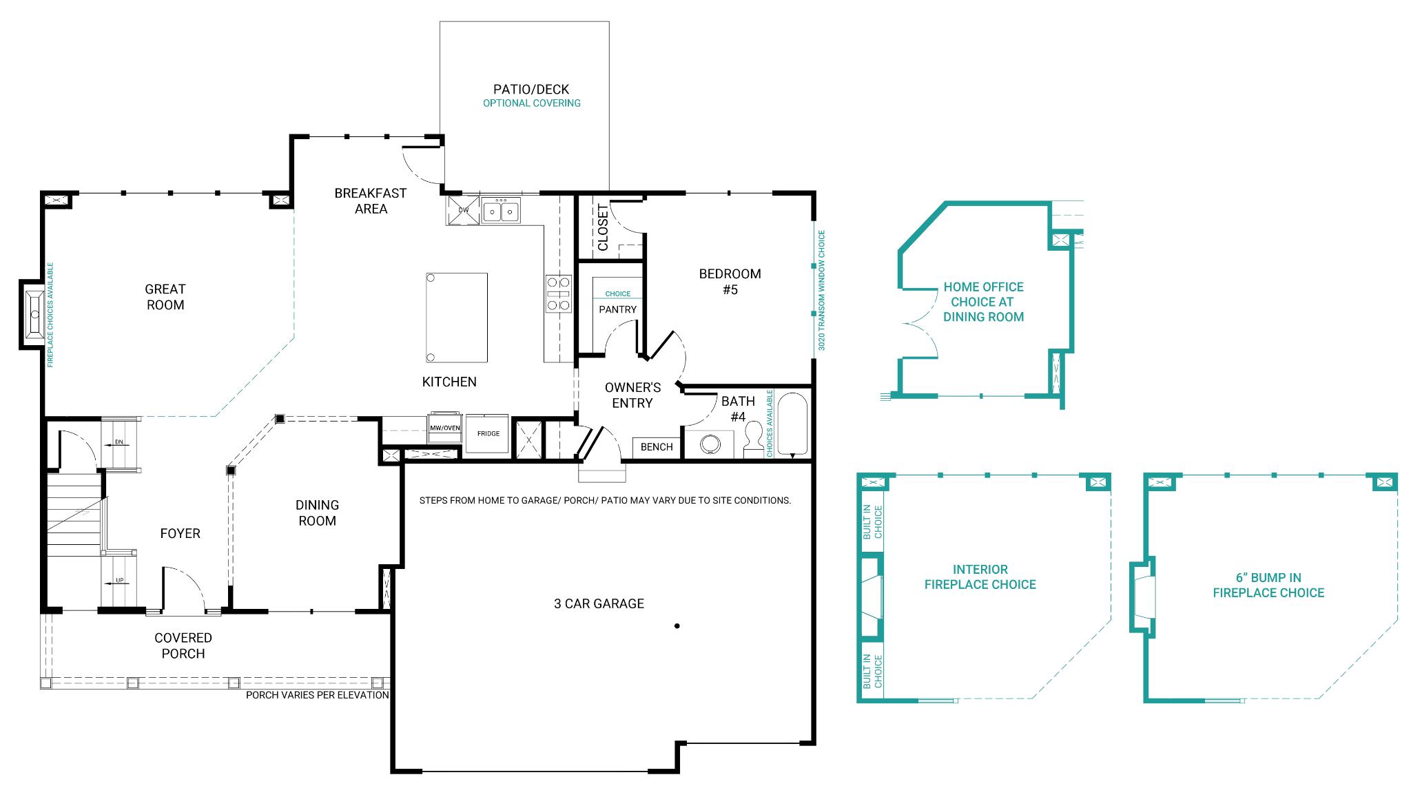 The Charleston Floor Plan Home Builder in KC and IA Summit Homes KC