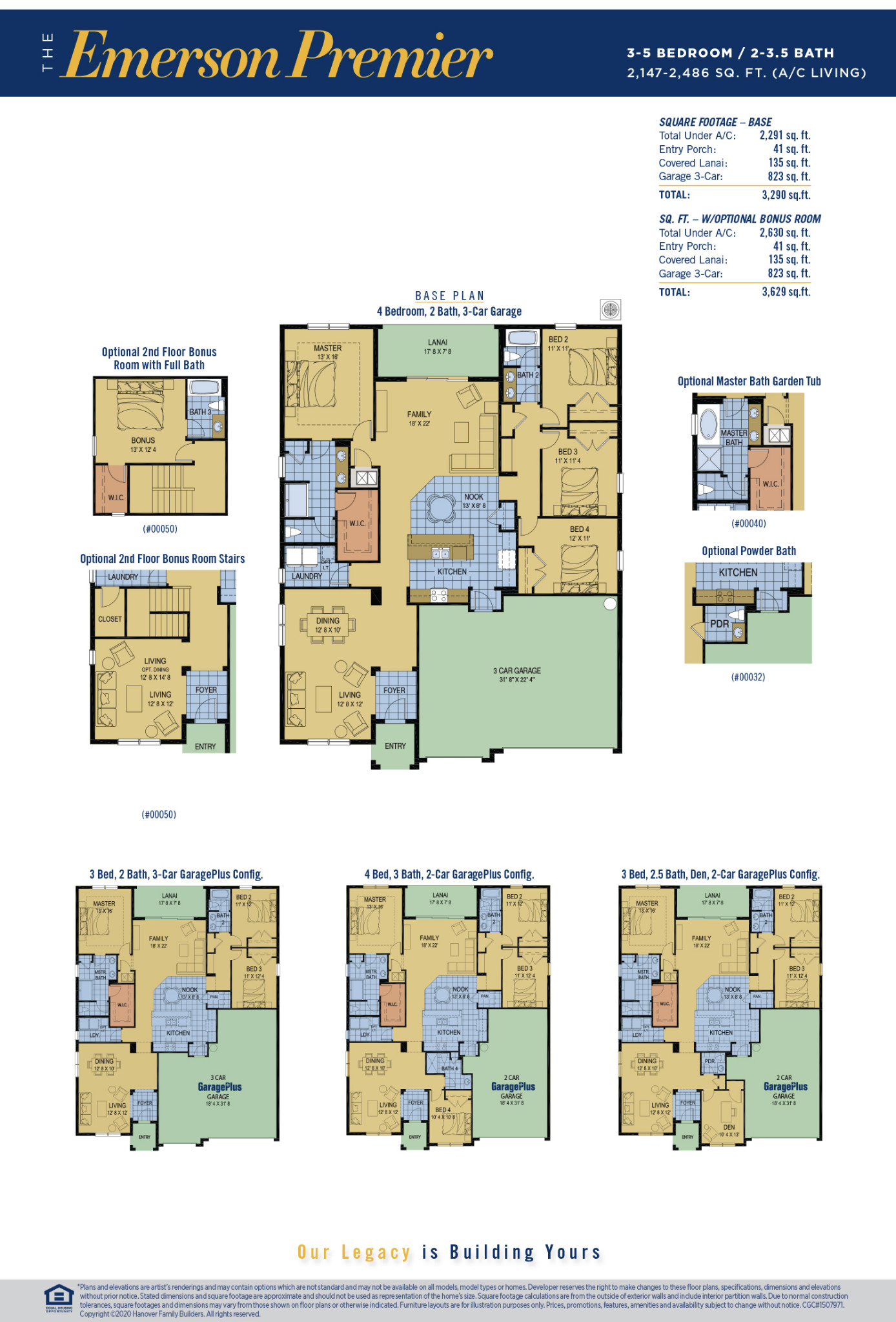 Emerson Premier in Floor Plan Hanover Family Builders