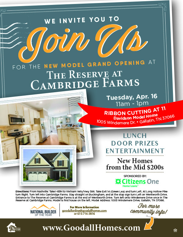 We Invite You to Join Us for the New Model Grand Opening The Reserve