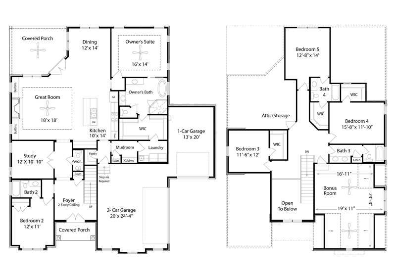 Belmont Floor plan Nashville New Home Regent Homes
