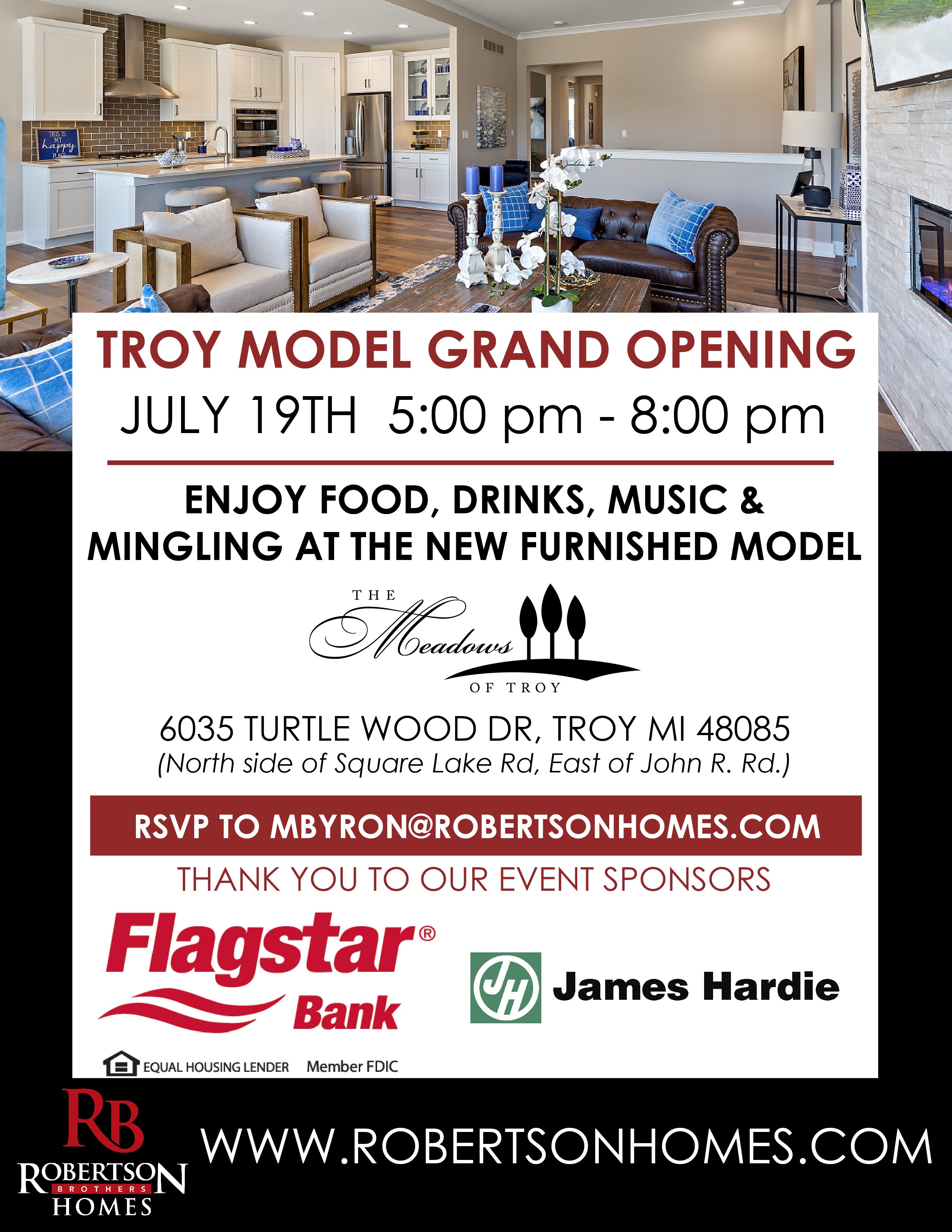 Meadows of Troy Grand Opening Event July 19th Robertson Homes