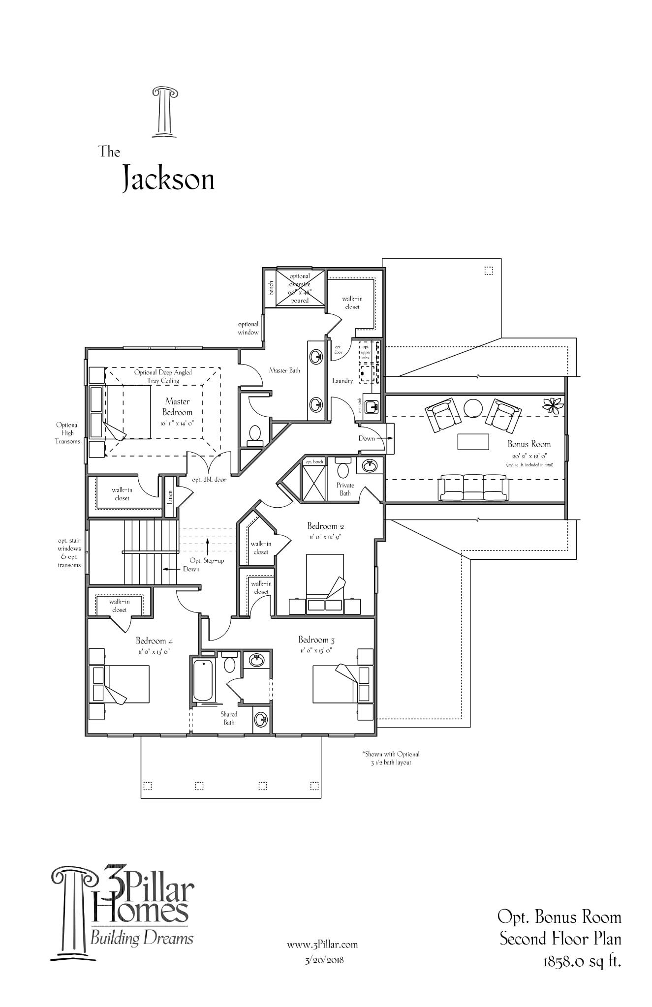 The Jackson Floor Plan 3 Pillar Homes