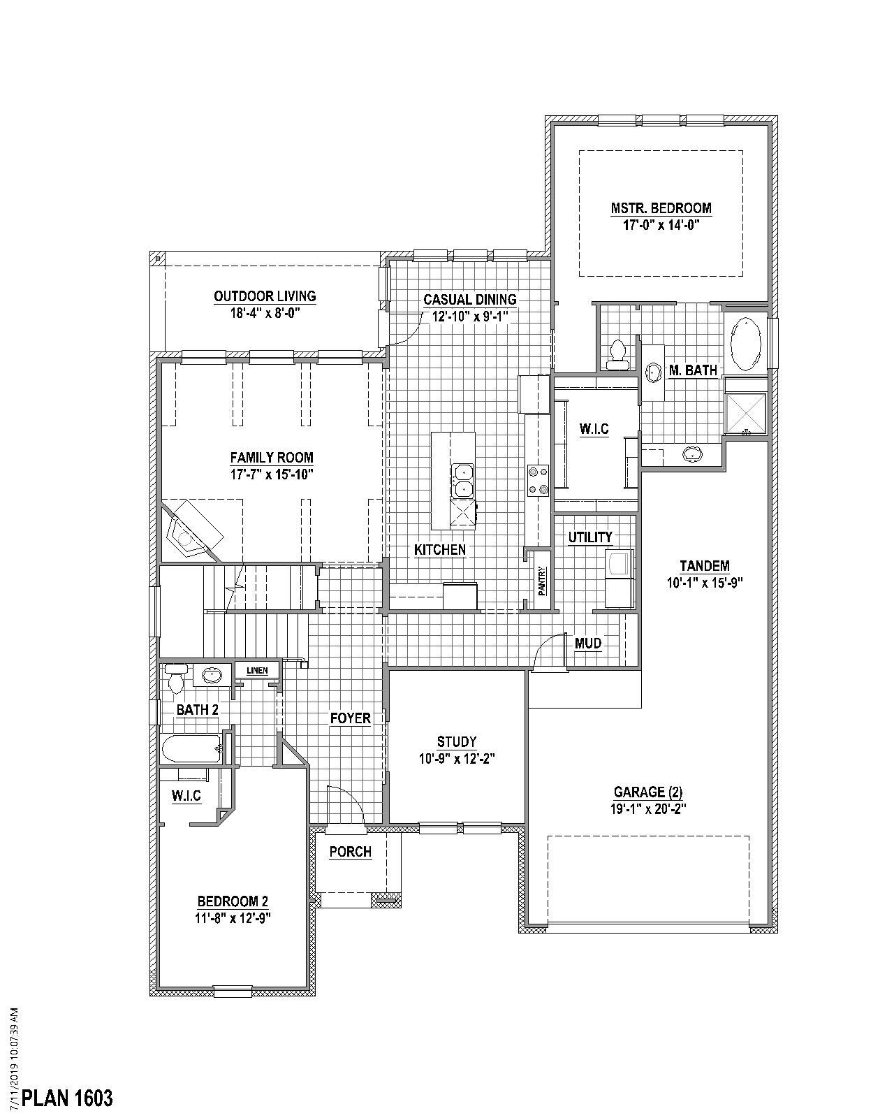 Plan 1603 Floor Plan American Legend Homes