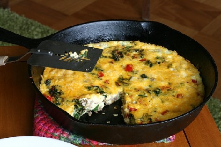 Bodybuilding Turkey Sausage Frittata with Egg Whites recipe.