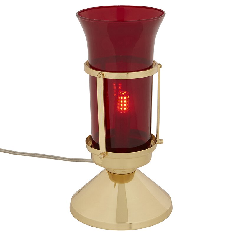 Sanctuary Light Holder with Ruby Globe Electric