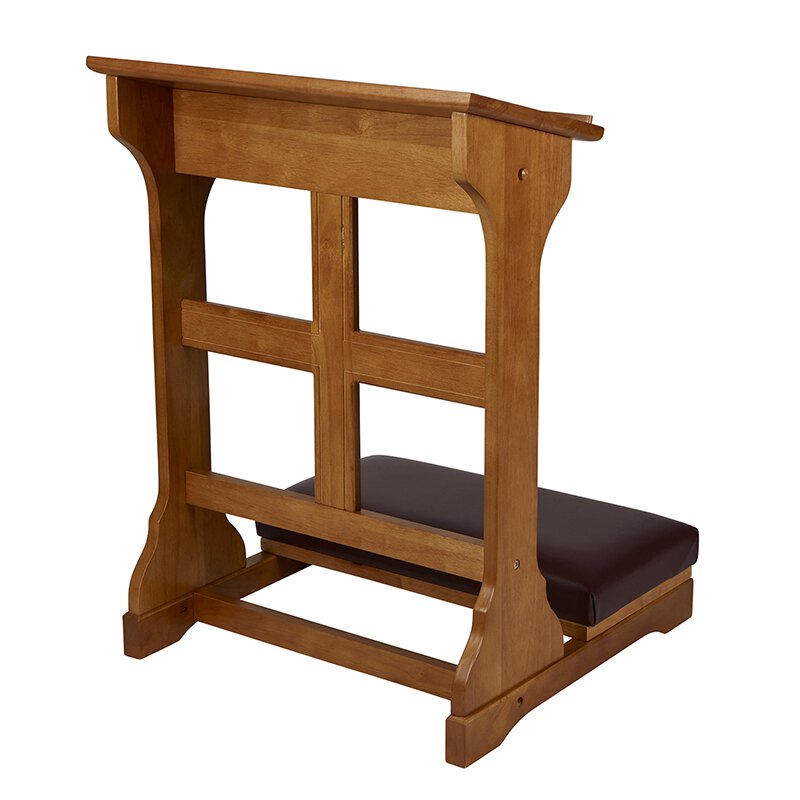 Cross Padded Kneeler Medium Oak
