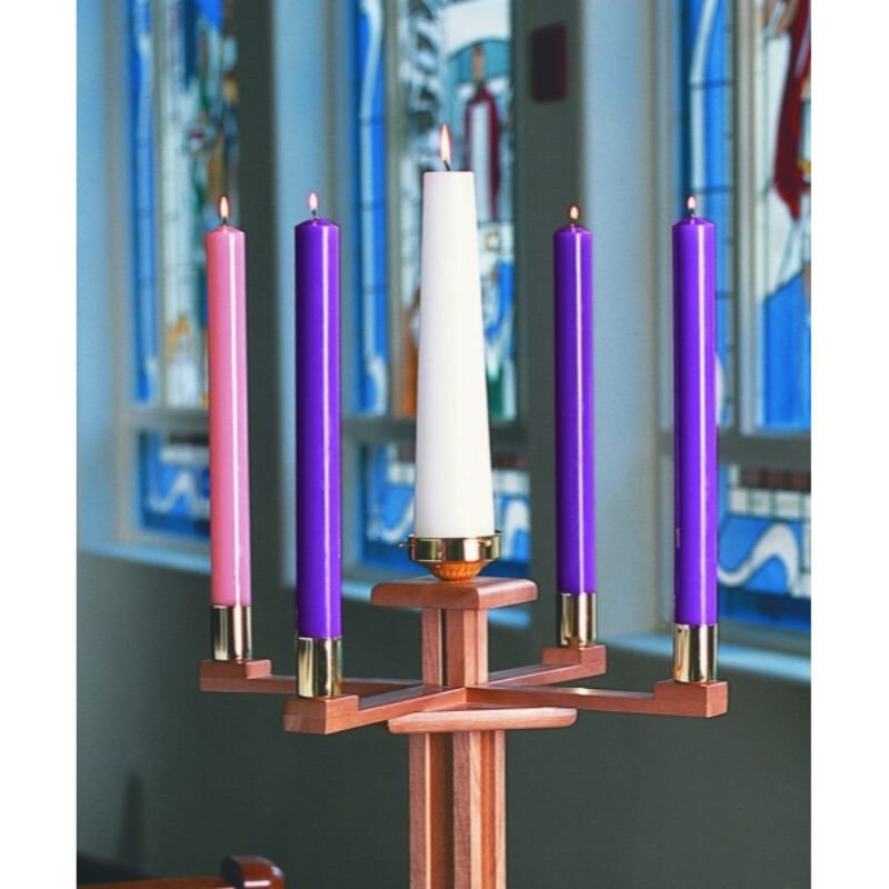 Plain White Christ Candle, Advent Autom