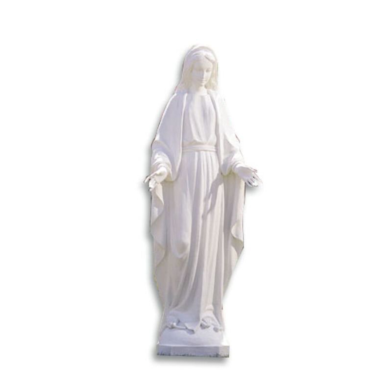 Our Lady Of Grace Statue White, Church Size Statuary Autom