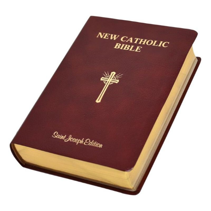 The New Catholic Bible Giant Type Edition Bonded Leather Burgundy
