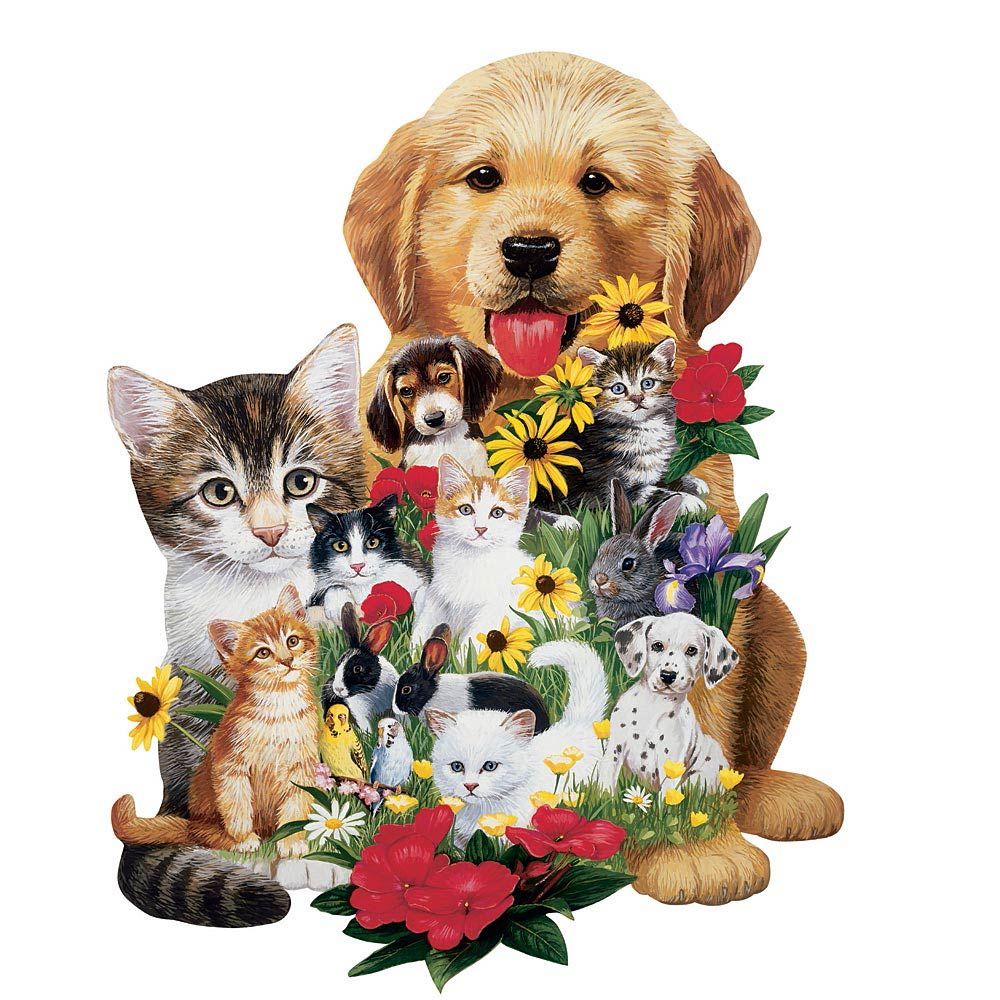 Best Friends 750 Piece Shaped Jigsaw Puzzle Bits and Pieces