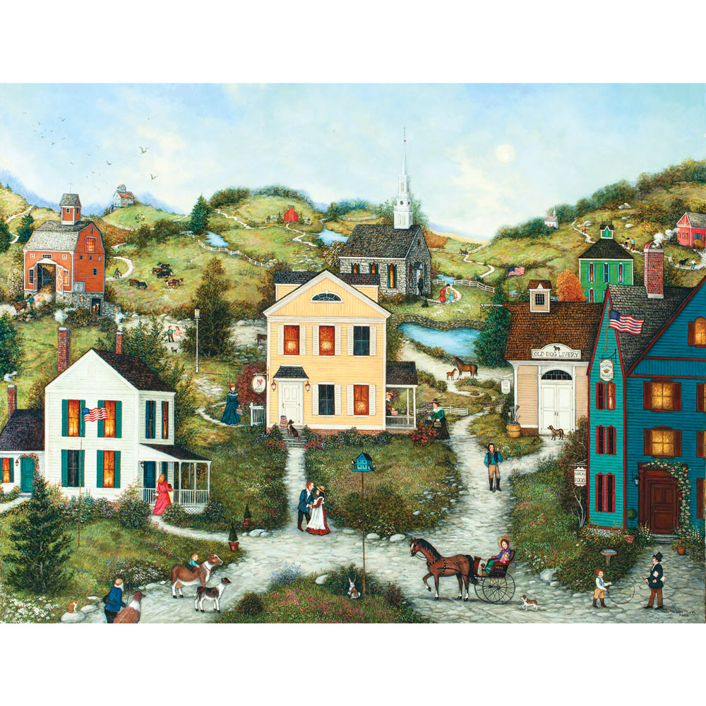 Old Dog Livery 500 Piece Jigsaw Puzzle Bits and Pieces