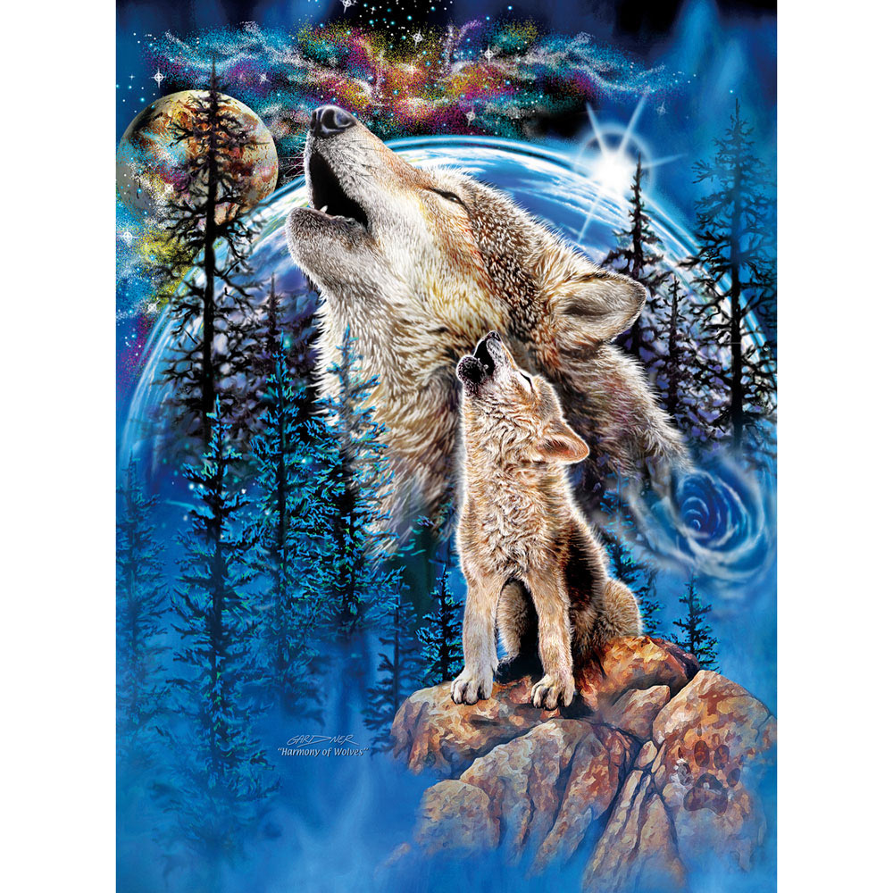 Wolves Harmony 1000 Piece Jigsaw Puzzle Bits and Pieces