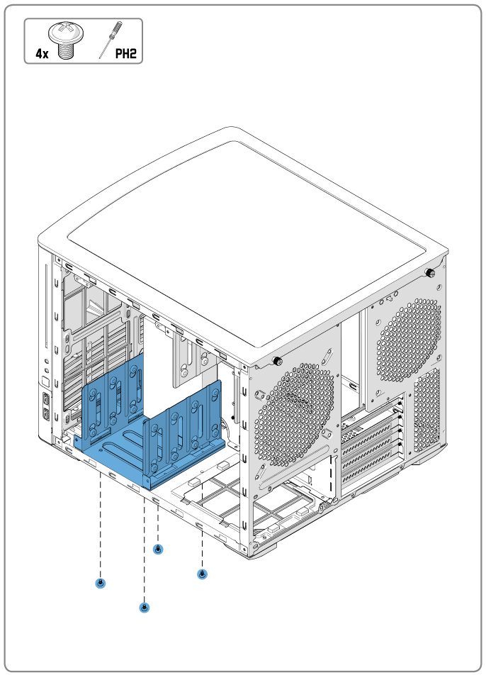 Fractal Design Node 804 Optional Placement of Hard Drive Cage
