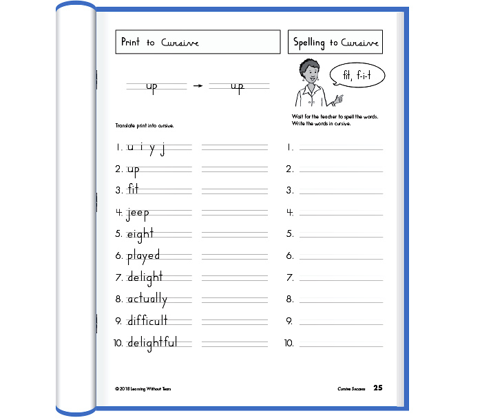 Cursive Success Learning Without Tears