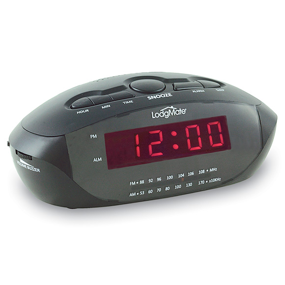 .9 LED Lodgmate Hotel Alarm Clock & Radio