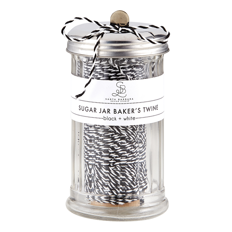 Sugar Jar Bakers Twine Black and White, Michel & Co Santa Barbara