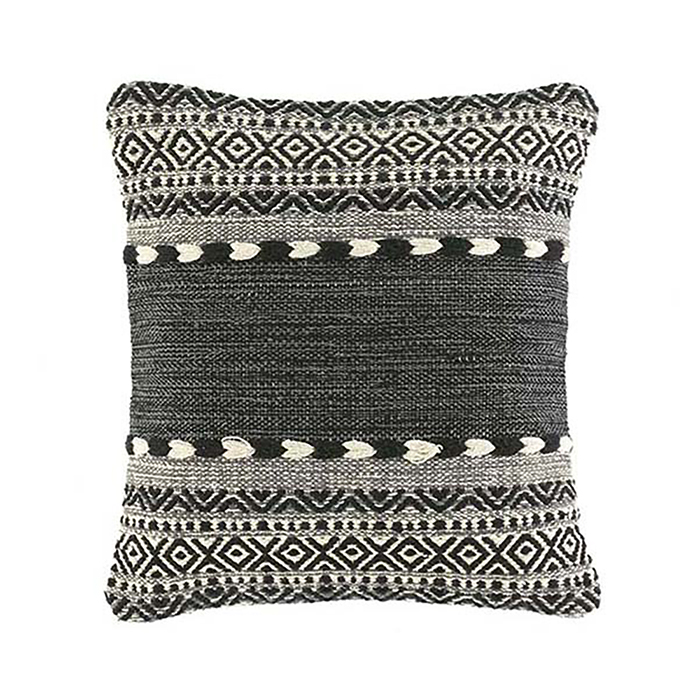 Kilim Square Pillow Black & Natural, Pillows & Rugs Serrv International