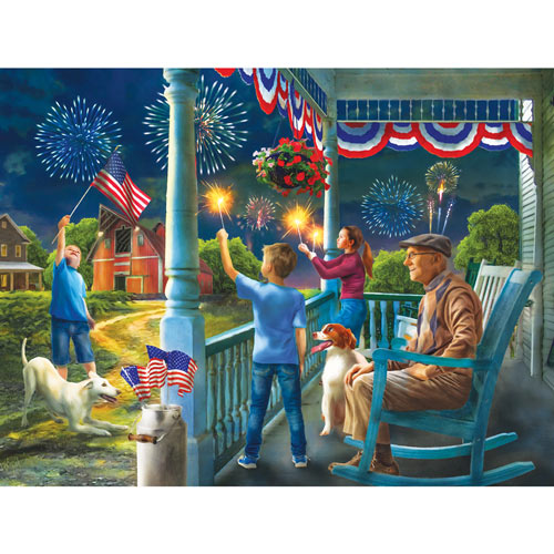 Fourth of July at Grandpas 300 Large Piece Jigsaw Puzzle Spilsbury