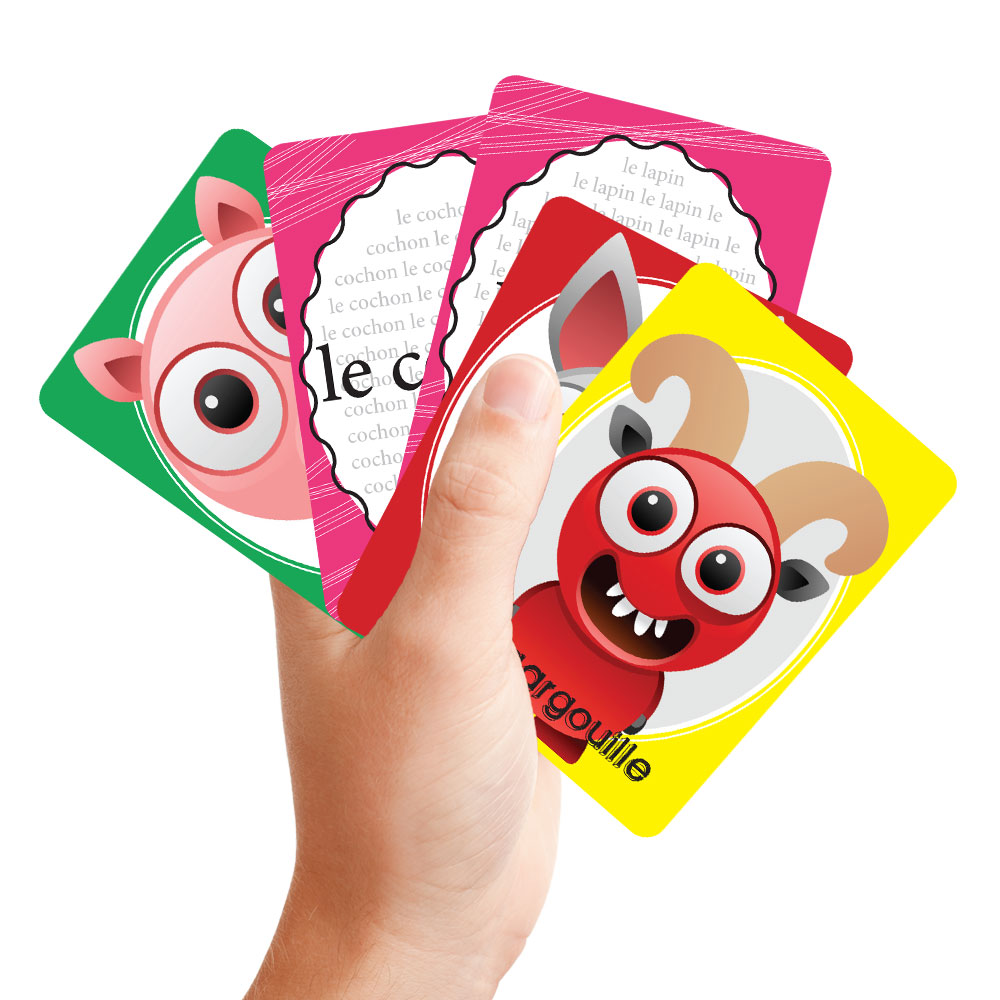 3in1 French Vocab Grab Card Games, French Teacher's Discovery