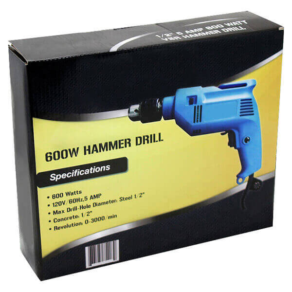 .5 Electric Hammer Drill Impact Variable Speed 600 Watt