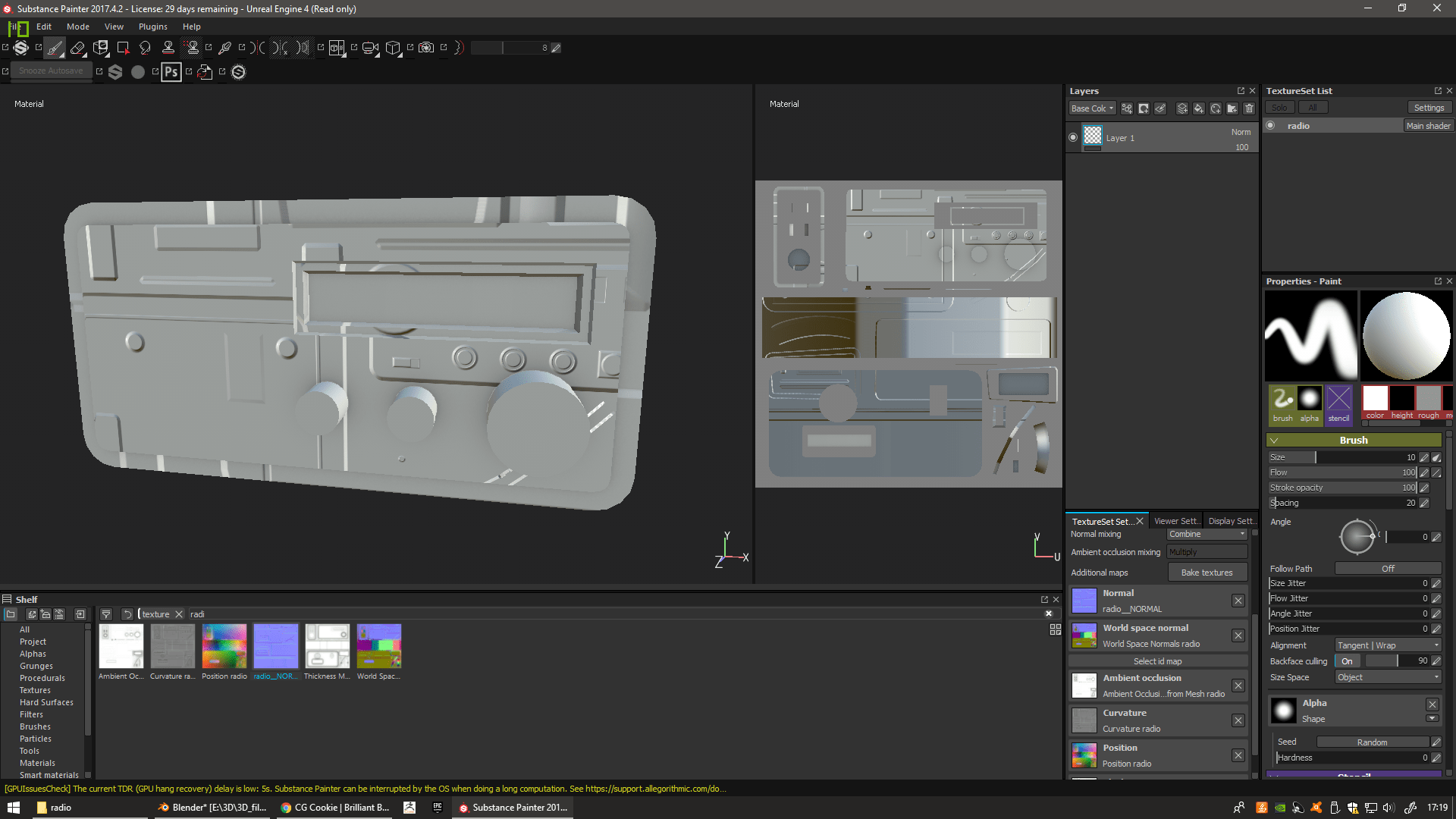 Substance painter normal map problems ( CG Cookie Learn Blender