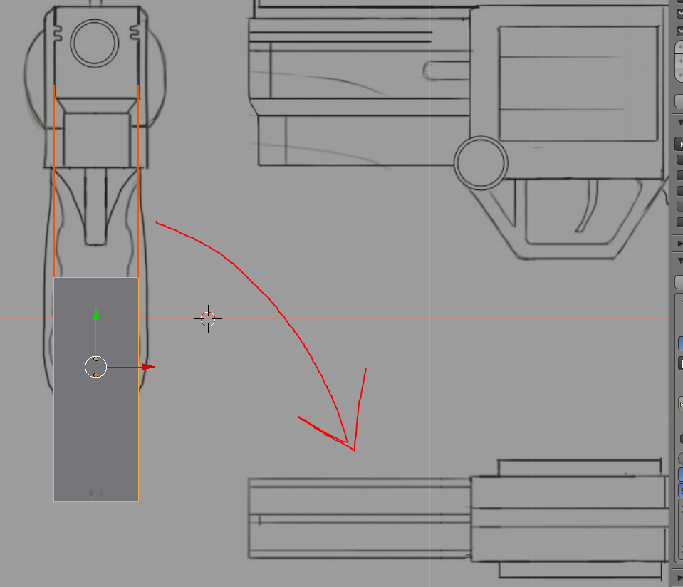 how do you make it so that when going into top view, it sits on the top