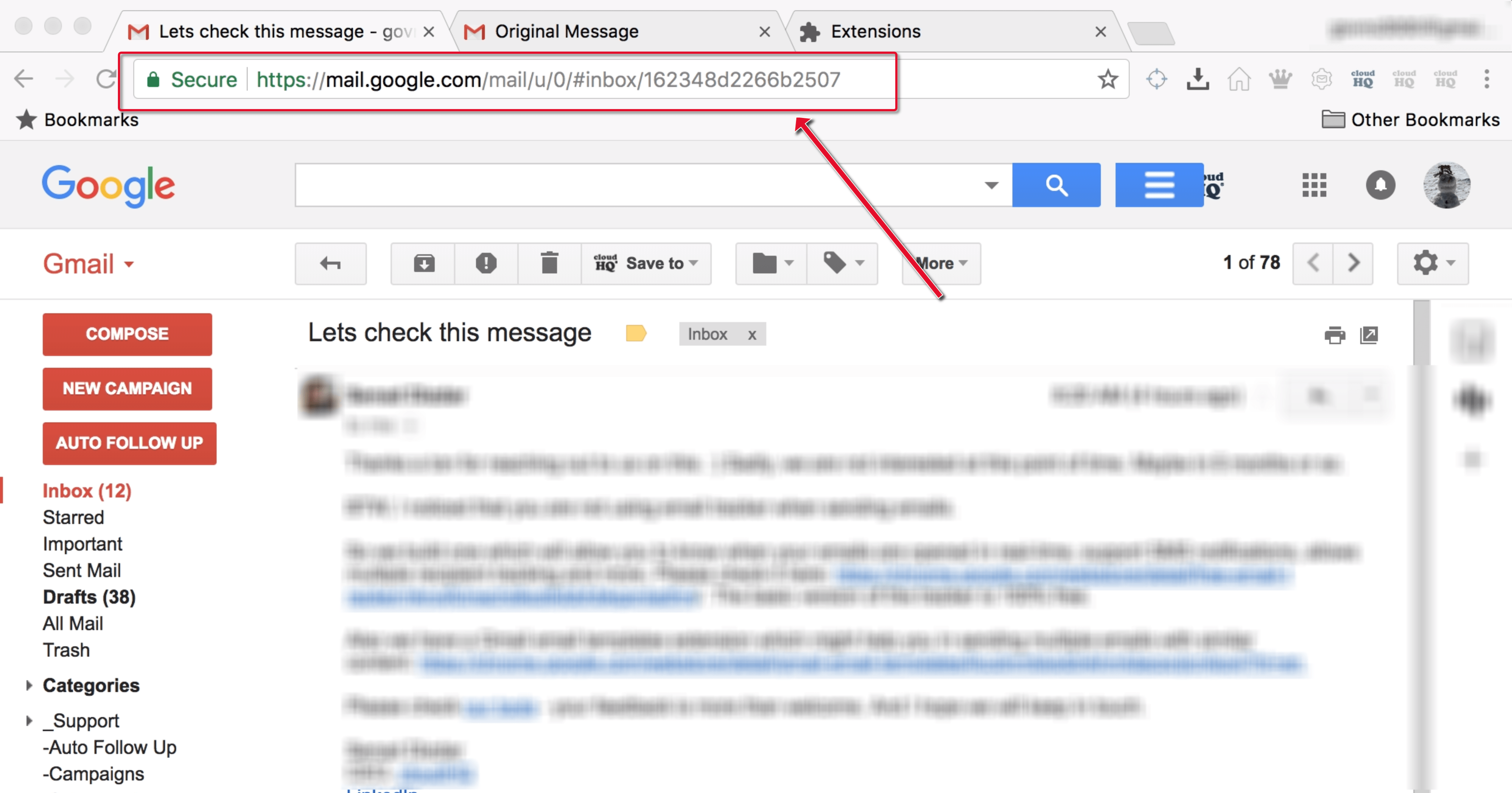 How to get thread ID of a Gmail thread cloudHQ Support