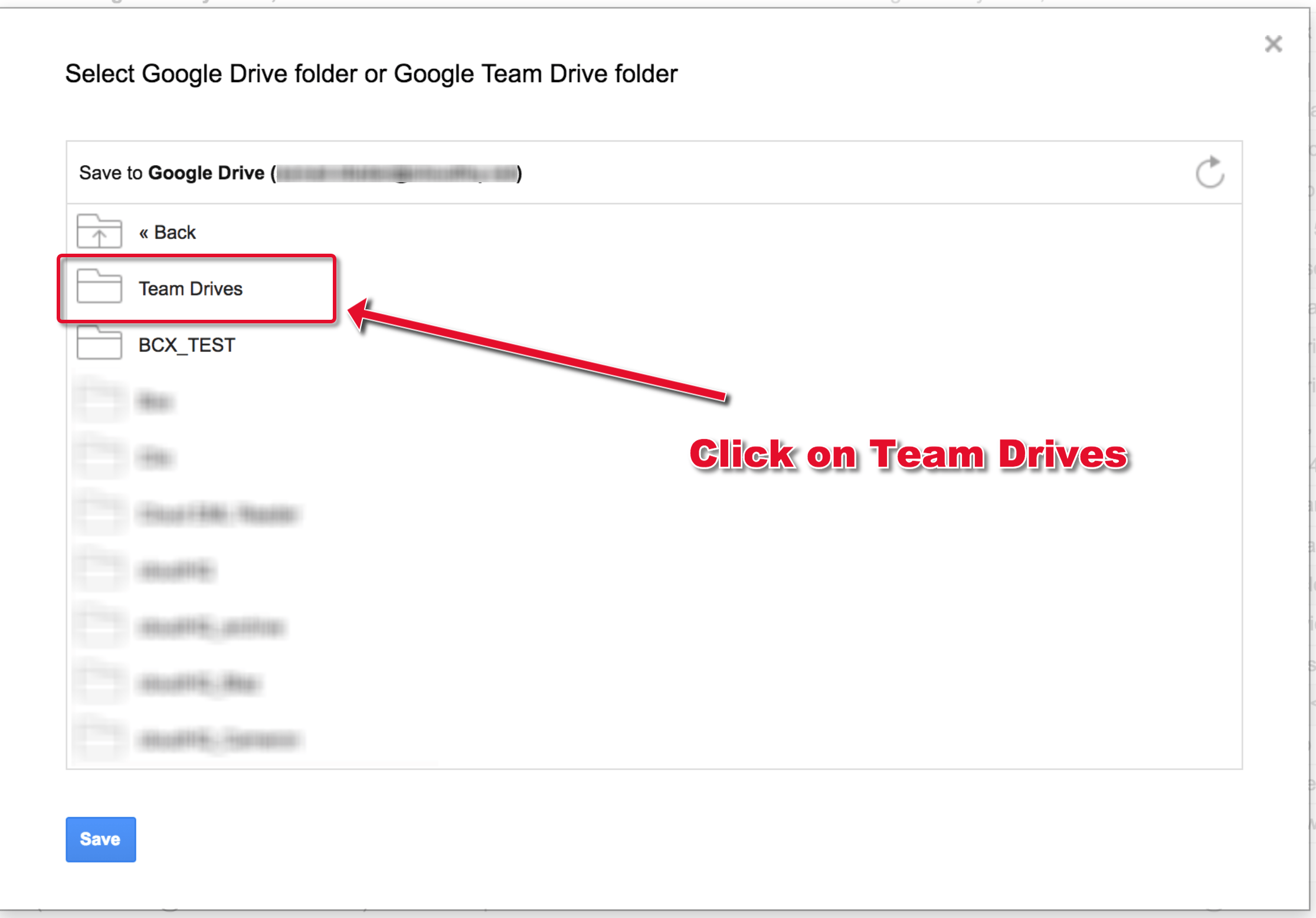 Google Team Drive support How to save emails to Google Team Drives