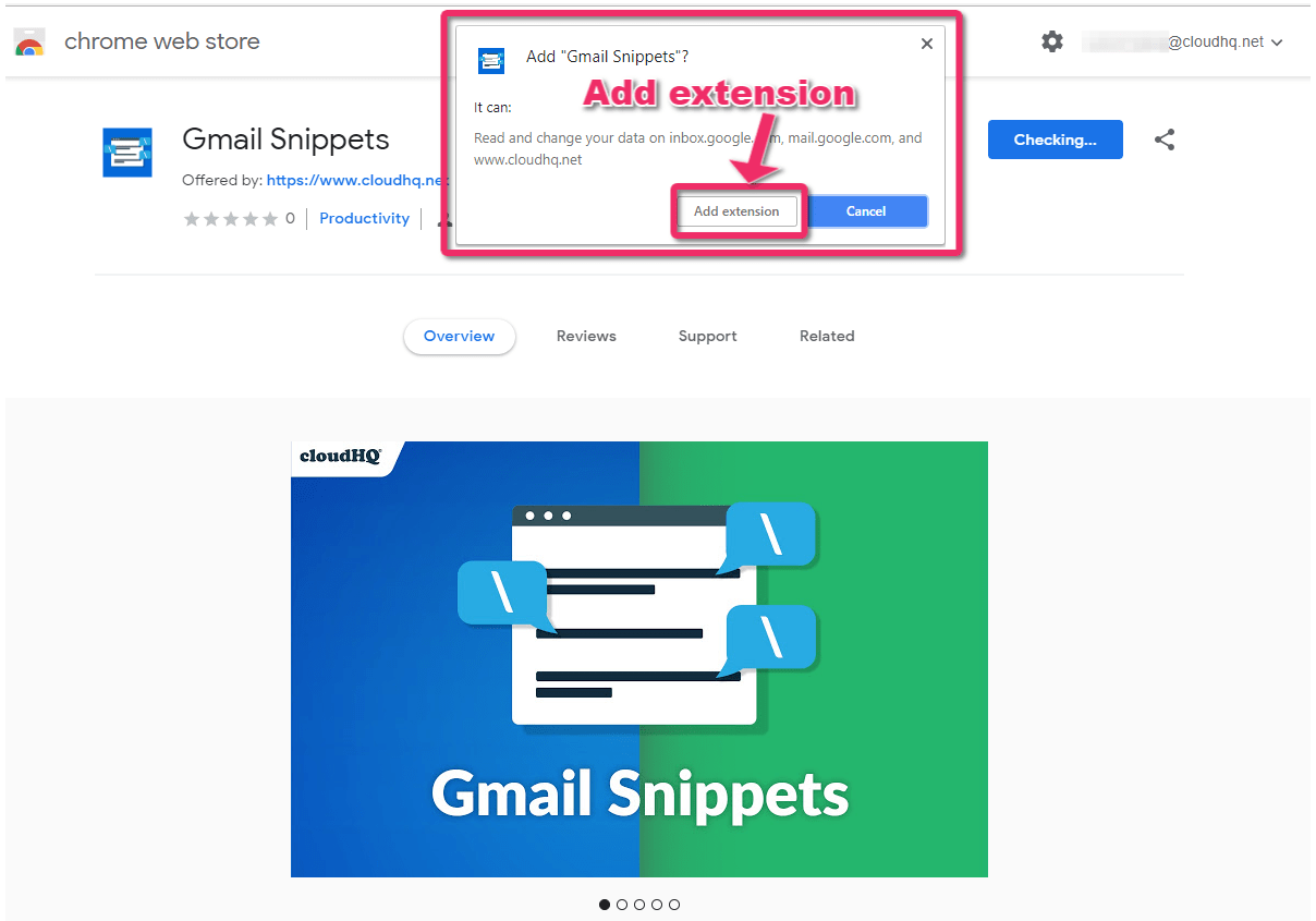 Getting started with Gmail Snippets cloudHQ Support