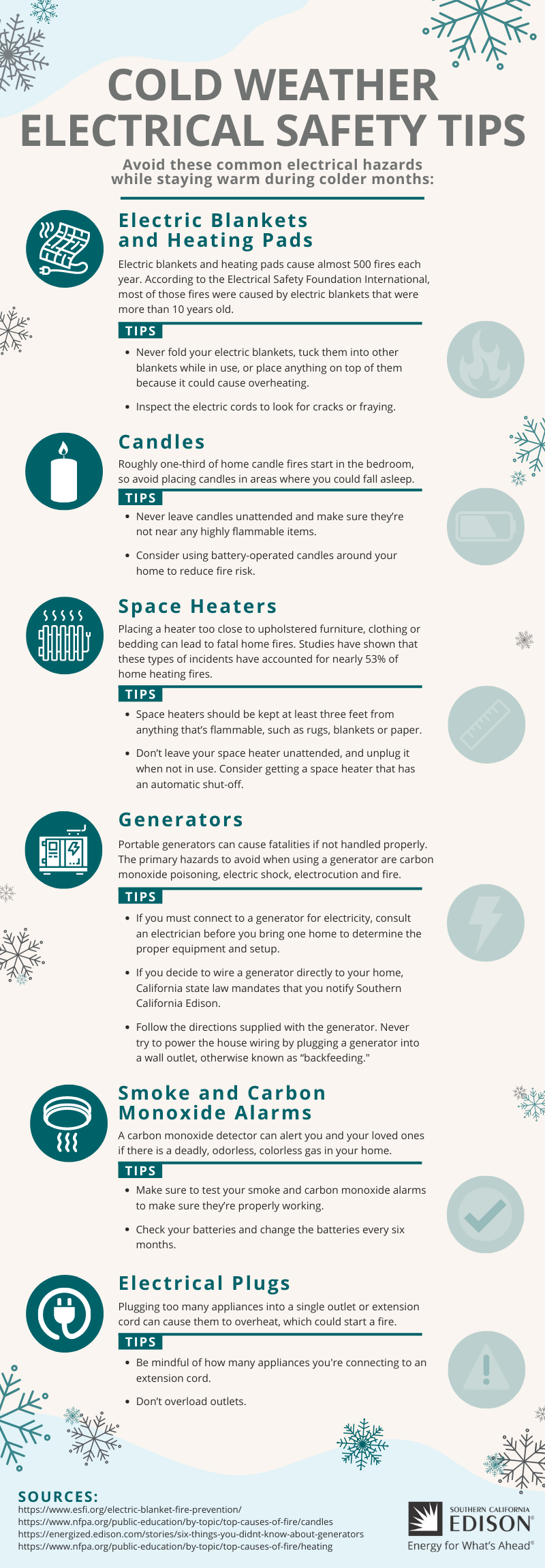 Infographic Cold Weather Electrical Safety Tips Energized by Edison