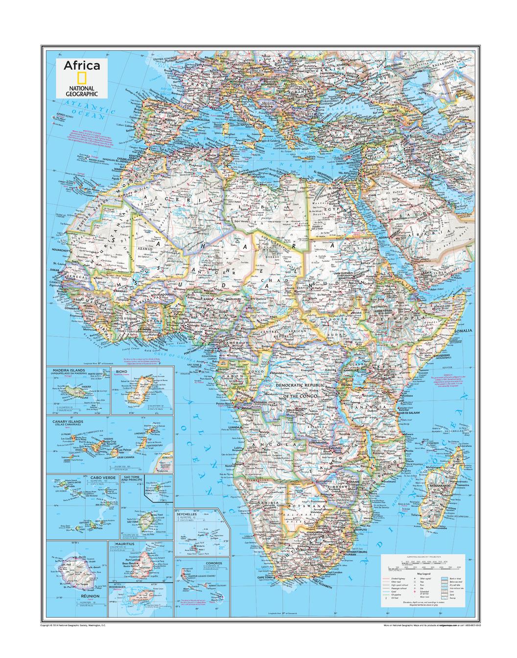 Africa Classic (Enlarged & Laminated): National.